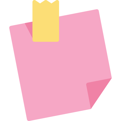 pink post it png