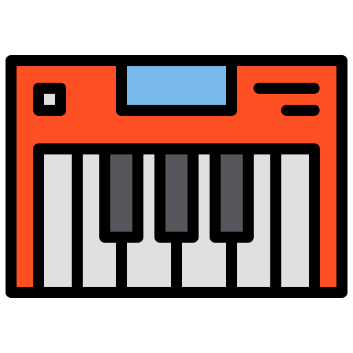 Electric Piano Xnimrodx Lineal Color Icon