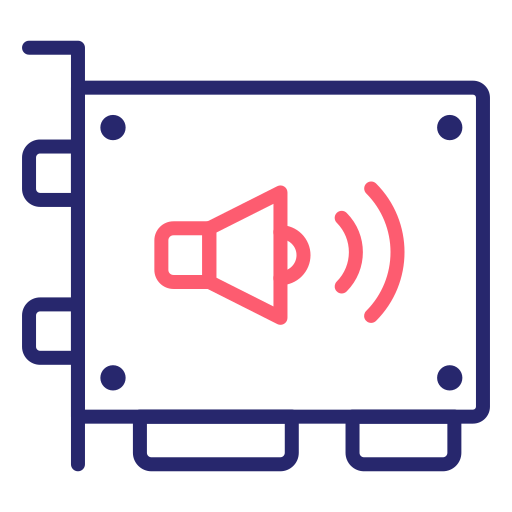 Sound card free icon