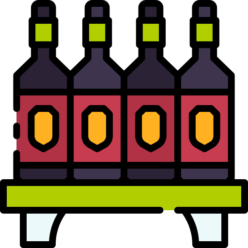 estante de vino icono gratis