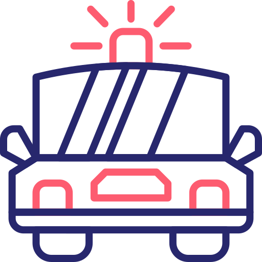 coche de policía icono gratis