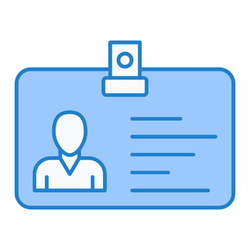 Id card Generic Blue icon