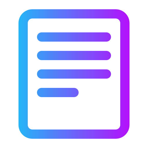 List Generic Gradient icon