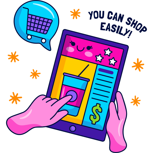 Shopping online free sticker