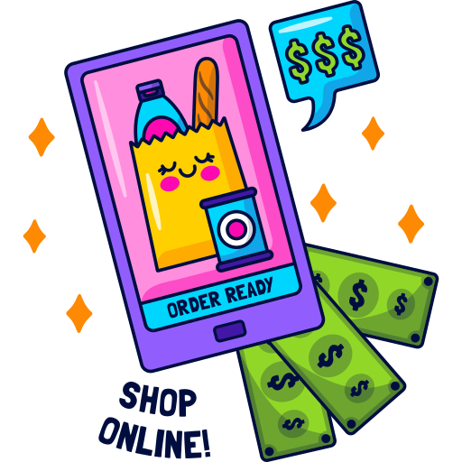 Shopping online free sticker Shopping online free sticker