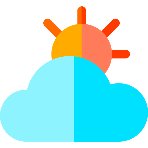 Cloudy Basic Rounded Flat icon