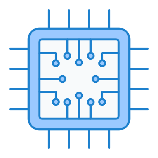 Circuit board Generic Blue icon