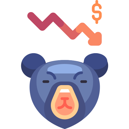 mercado bajista icono gratis