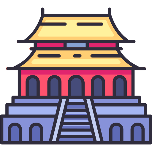 Forbidden city Generic Outline Color icon