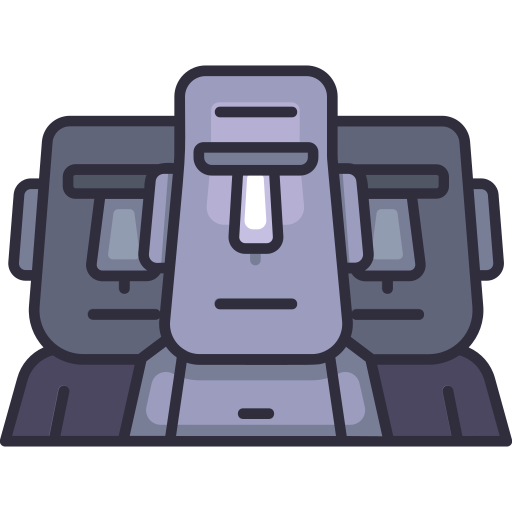 Free Moai Icon - Download in Colored Outline Style