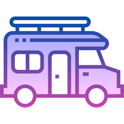 Camper Van Detailed Bright Gradient Icon