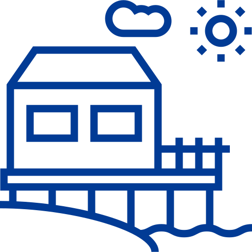 bungalow icono gratis