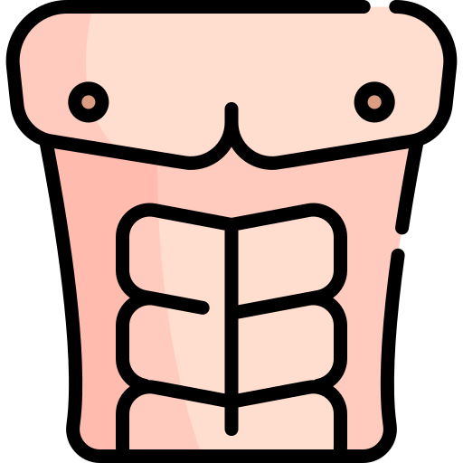 Abdominals Kawaii Lineal color icon