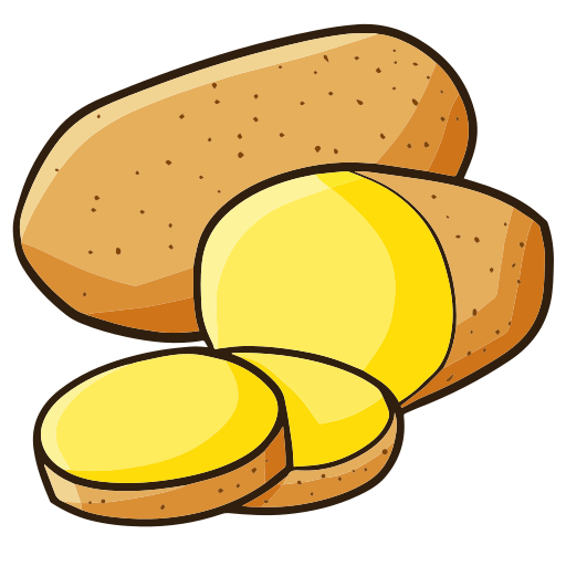 Potatoes Stickers - Free food and restaurant Stickers