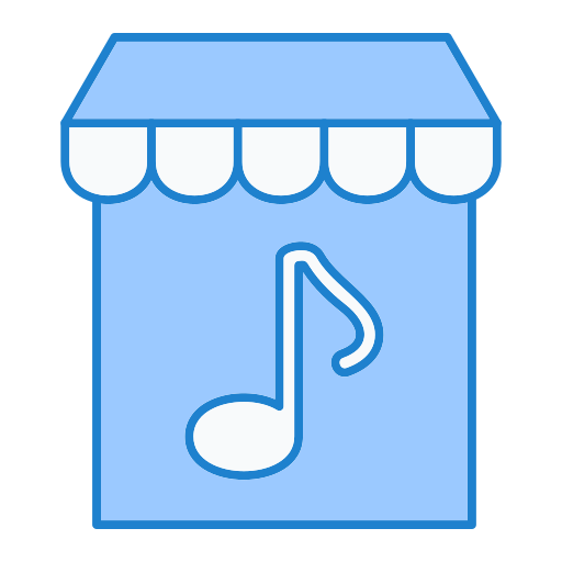 tienda de música icono gratis
