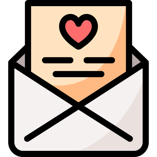 carta de amor icono gratis