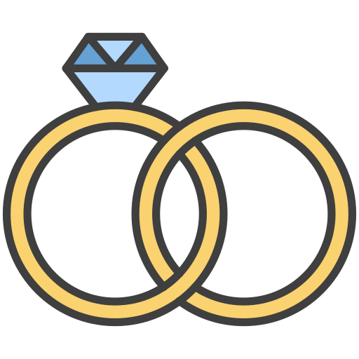 Wedding rings Generic Outline Color icon