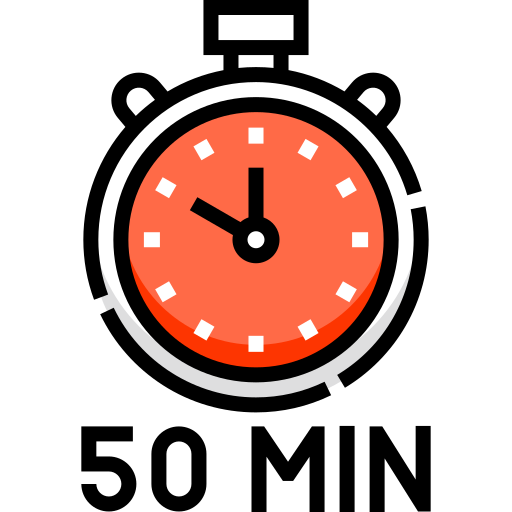 50 minutes free icon 50 minutes free icon