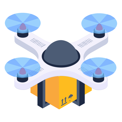 entrega de drones icono gratis