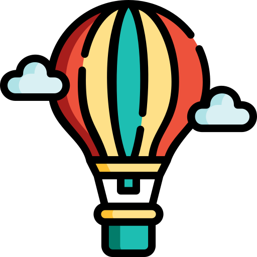 Hot air balloon Special Lineal color icon