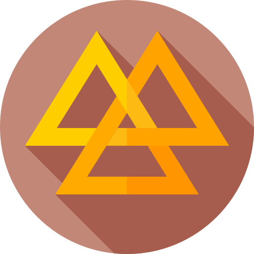 Icono De Valknut Flat Circular Flat