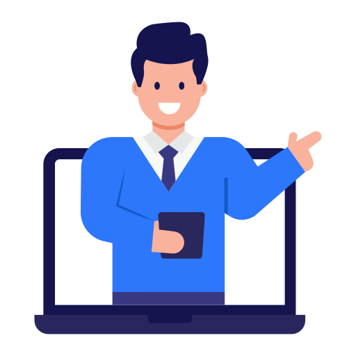 reunión en línea icono gratis