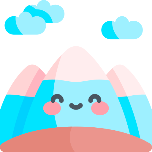 Mountain Kawaii Flat icon