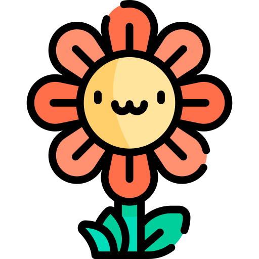 Flower Kawaii Lineal color icon