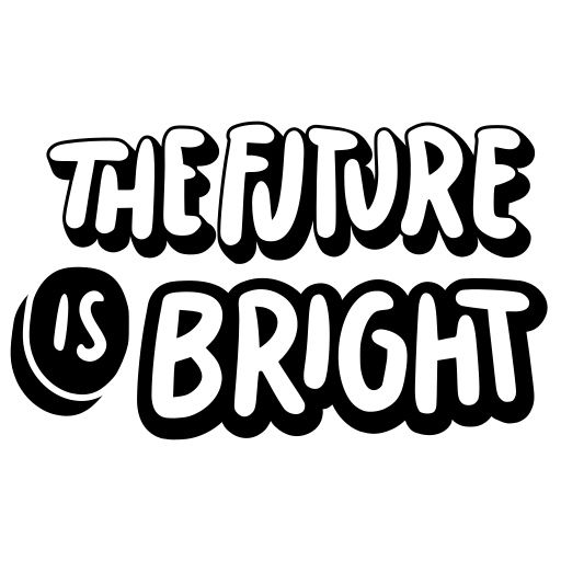 Future is bright free sticker