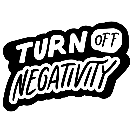 negativität ausschalten kostenlos Sticker