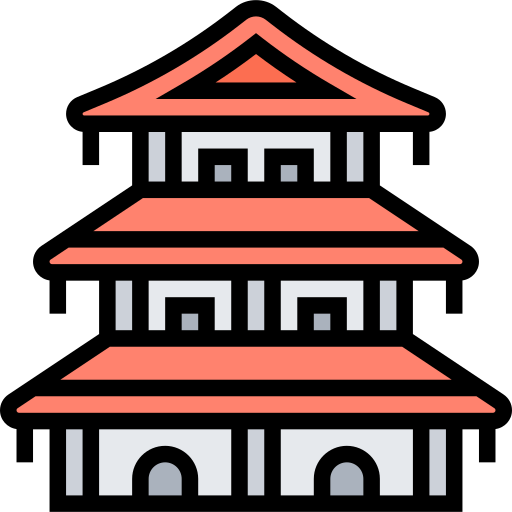 Pagoda Meticulous Lineal Color Icon