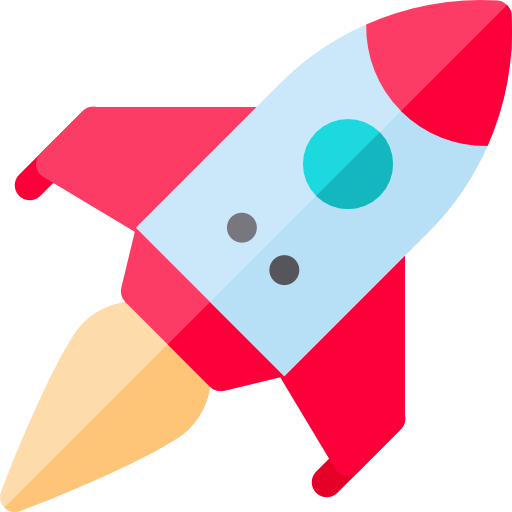 Rocket Basic Rounded Flat icon