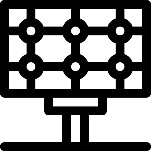 Solar panel Basic Rounded Lineal icon