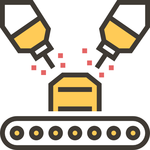 robot industrial icono gratis