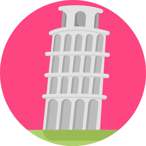 Pisa tower Generic Circular icon