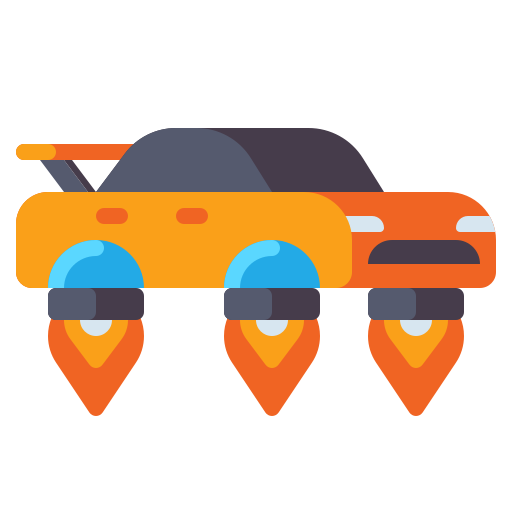 Flying Car Free Icon