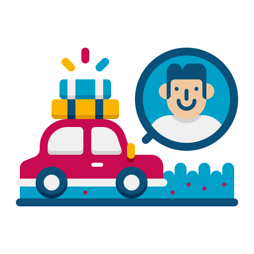 voyage en voiture Icône gratuit