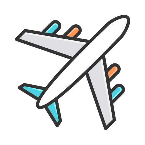 Airplane - Free shipping and delivery icons