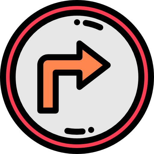 Turn right free icon