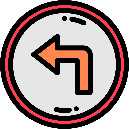Turn left free icon Turn left free icon