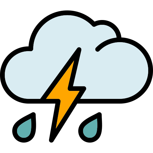 Thunderstorm Generic Outline Color icon