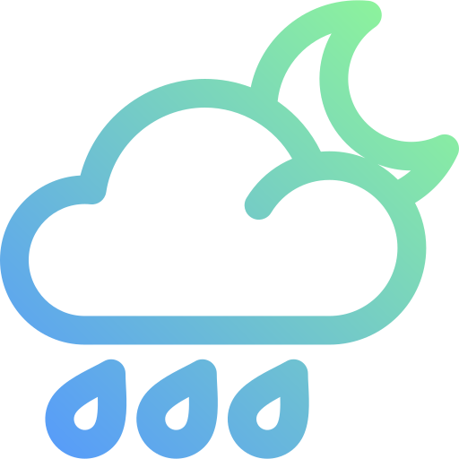 noche lluviosa icono gratis