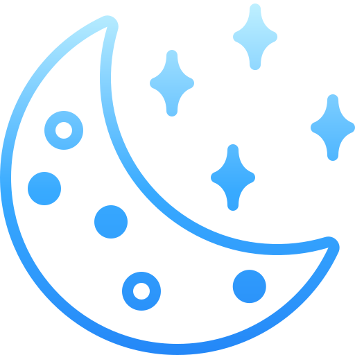 Flat Moon Icon 