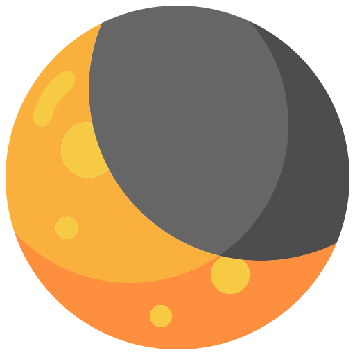 luna creciente icono gratis