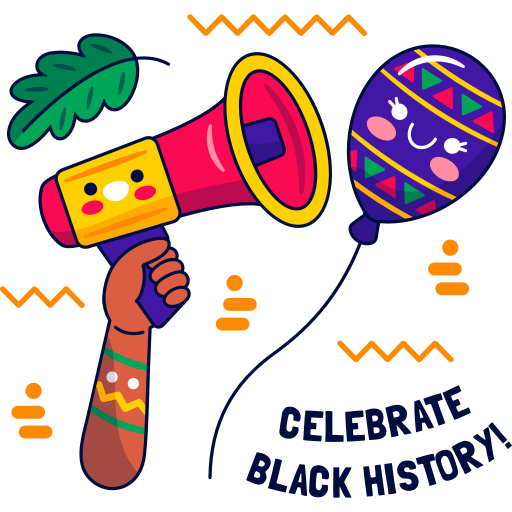 mes negro de la historia gratis sticker