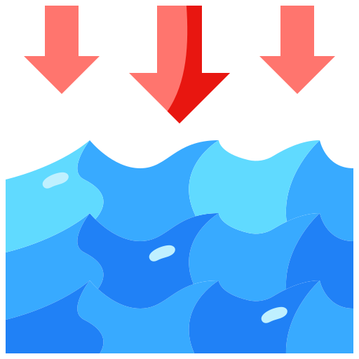 Low tide Generic Flat icon