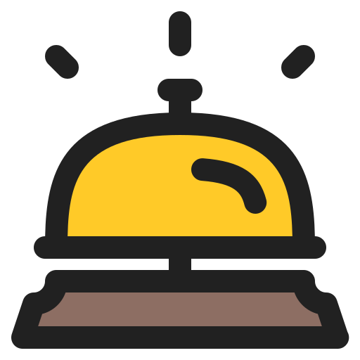 campana del hotel icono gratis