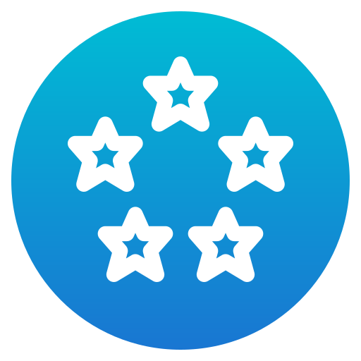 Five stars Generic Circular icon