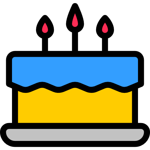 pastel de cumpleaños icono gratis