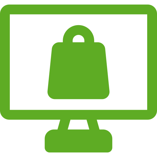 las compras en línea icono gratis